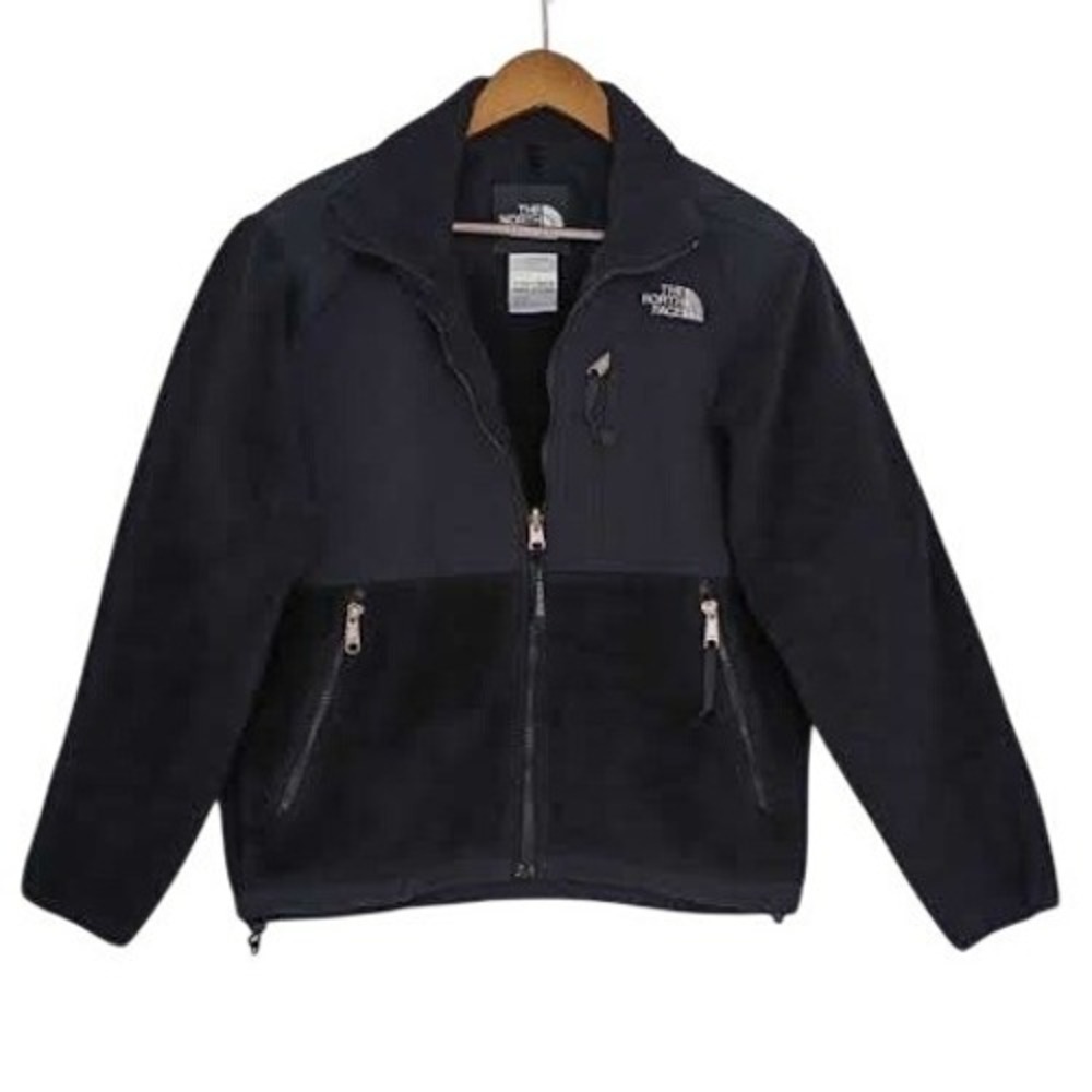 Vintage  North Face Women's Fleece Jacket Black Medium Zip Up Outdoor Casual